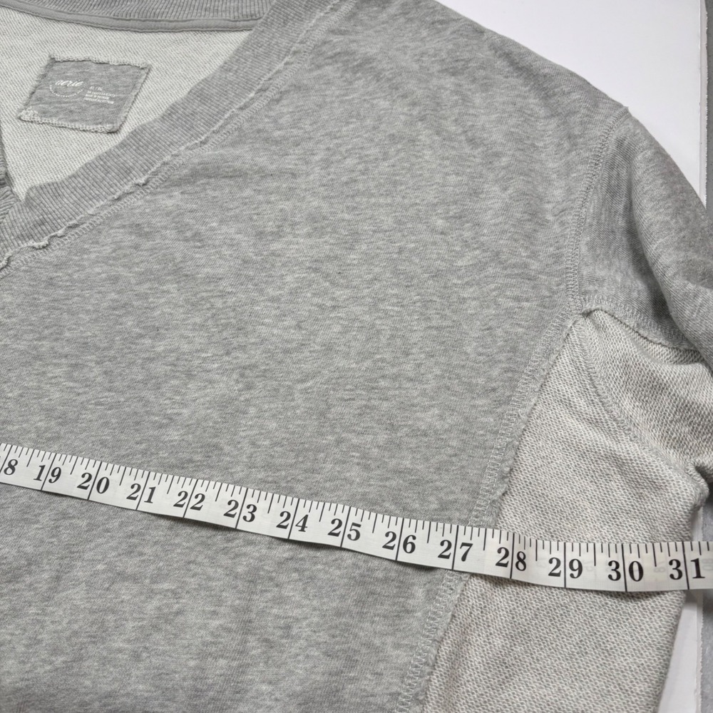 Aerie Women XL Vacay Every Day Slouchy Sweatshirt gray Distressed Oversized - Picture 13 of 14